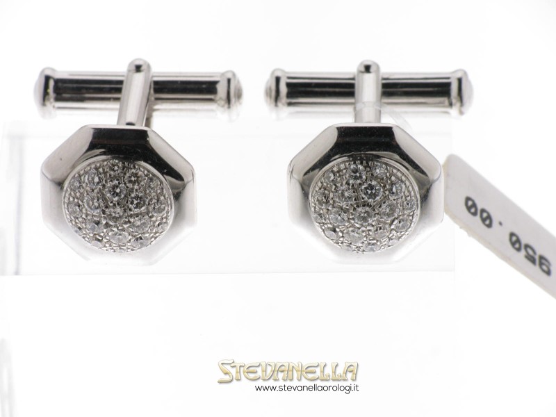Gemelli in oro bianco 18kt diamanti 0,70 ct, grammi 8,70